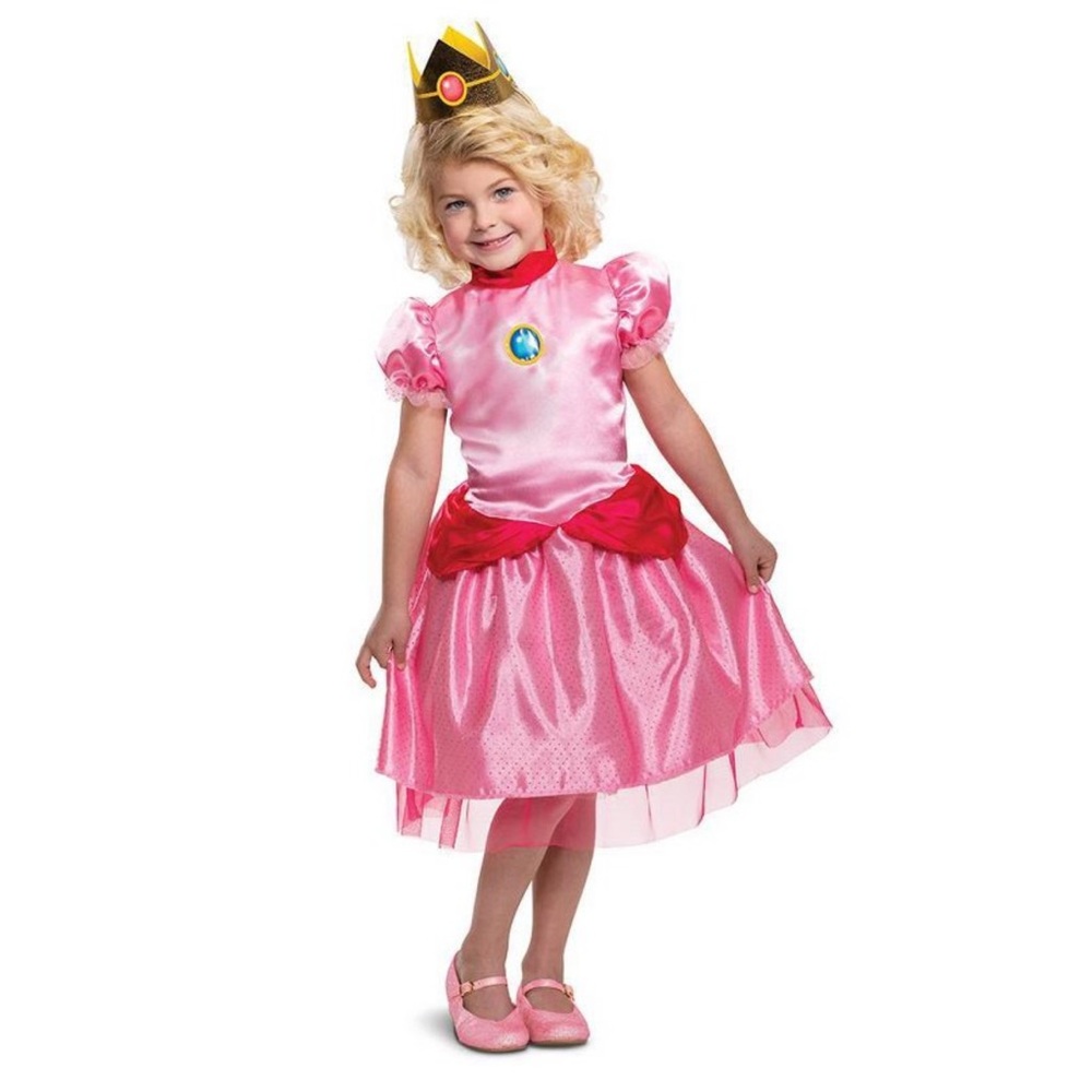 NWT Size 2T Super Mario Pink Princess Peach Costume with headpiece